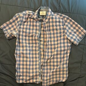 Flag & Anthem Men's Blue Checkered Shirt- size medium